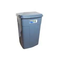 Контейнер для мусора Алеана с крышкой темно-серый 90 л (2592)