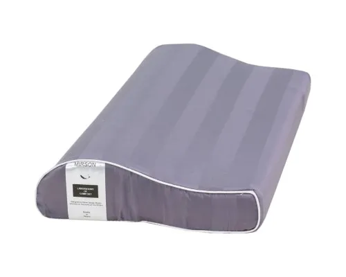 Подушка MirSon ортопедична 6110 Noble stripe Graphite Kiddy Boy 50х29х5/8 (2200003262643)