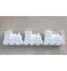 Ялинкова іграшка Jumi Потяг, 3 шт, пластик, білий (5900410370616)