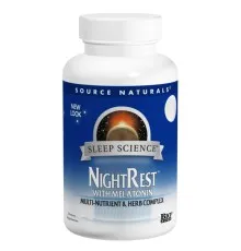 Вітамінно-мінеральний комплекс Source Naturals Комплекс для Нормалізації Сну, NightRest, 50 таблеток (SN0357)