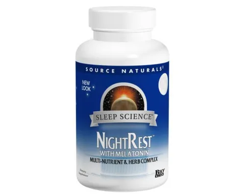 Вітамінно-мінеральний комплекс Source Naturals Комплекс для Нормалізації Сну, NightRest, 50 таблеток (SN0357)