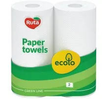 Паперові рушники Ruta Ecolo Білі 2 шари 2 рулони (4820023747210)