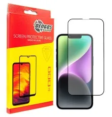Скло захисне Dengos Full Glue iPhone 14 black frame (TGFG-230)