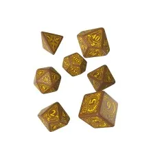 Набор кубиков для настольных игр Q-Workshop Steampunk Brown yellow Dice Set (7 шт) (SSTE32)