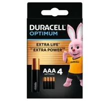 Батарейка Duracell Optimum AAA лужні 4 шт. в упаковці (5015596)
