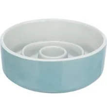 Посуда для собак Trixie Миска для медленного кормления 900 мл/17 см голубая (4011905245218)