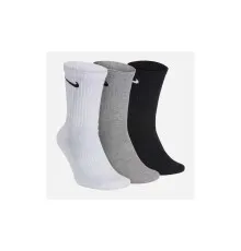 Шкарпетки Nike U NK EVERYDAY CUSH CREW 3PR SX7664-901 34-38 3 пари Білий/Чорний/Сірий (888407233906)