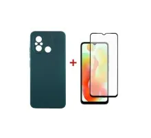 Чохол до мобільного телефона Dengos Kit for Xiaomi Redmi 12C case + glass (Green) (DG-KM-53)