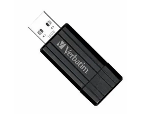 USB флеш накопитель 16Gb StorenGo PinStripe black Verbatim (49063)