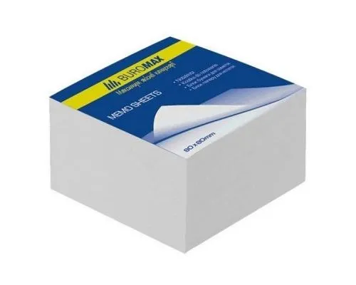 Папір для нотаток Buromax White JOBMAX 90х90х30мм., unglued (BM.2209)