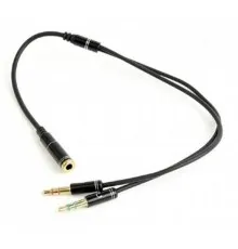 Кабель мультимедійний Jack 3.5mm F to 2 x Jack 3.5mm M Cablexpert (CCA-418M)