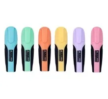 Набір маркерів Buromax highlighter pen, PASTEL, chisel tip, SET 6 colors (BM.8905-96)