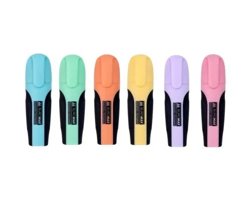Набір маркерів Buromax highlighter pen, PASTEL, chisel tip, SET 6 colors (BM.8905-96)