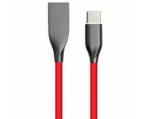 Дата кабель USB 2.0 AM to Type-C 1.0m red PowerPlant (CA911387)