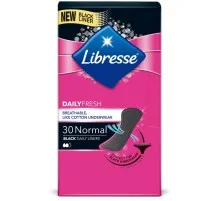 Щоденні прокладки Libresse Daily Fresh Normal Black, 30 шт (7322540919516)