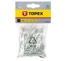 Заклепки Topex алюмінієві, 50 шт., 3.2x10 мм (43E302)