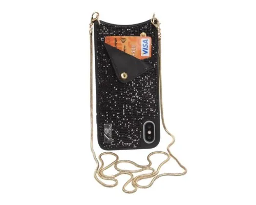 Чохол до мобільного телефона BeCover Glitter Wallet Apple iPhone Xr Black (703613) (703613)