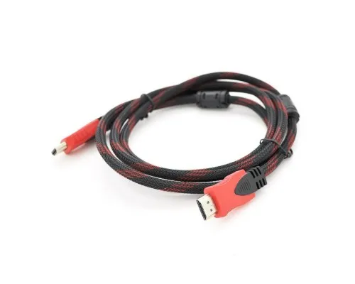 Кабель мультимедийный HDMI to HDMI 25.0m v1.4, OD-7.4mm Black/RED Merlion (YT-HDMI(M)/(M)NY/RD-25m)