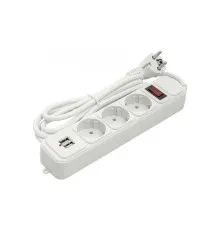 Сетевой фильтр питания PowerPlant 1.8 м, 3 розетки, USB ( PPSA10M18S3U ) (PPSA10M18S3U)