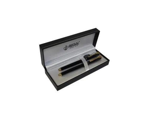 Ручка піряна Regal набір перо + ролер в подарунковому футлярі Чорний (R12223.L.RF)