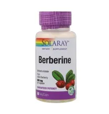 Трави Solaray Берберин, 500 мг, Berberine, 60 вегетаріанських капсул (SOR47705)