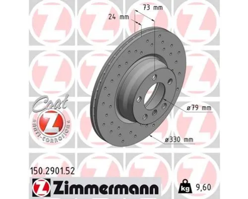 Гальмівний диск ZIMMERMANN 150.2901.52