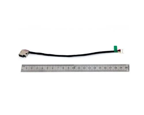 Розєм живлення ноутбука з кабелем HP PJ969 (4.5mm x 3.0mm + center pin), 8(7)-pin, 18 см (A49120)