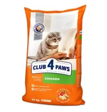 Сухой корм для кошек Club 4 Paws Премиум. Со вкусом курицы 14 кг (4820083909146)
