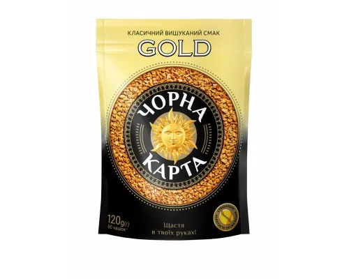 Кофе ЧОРНА КАРТА растворимый 120г пакет, Gold (ck.52556)