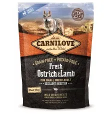 Сухой корм для собак Carnilove Fresh Ostrich and Lamb for Small Breed Dogs 1.5 кг (8595602527472)