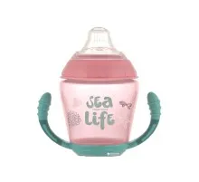 Поїльник-непроливайка Canpol babies з м'яким силіконовим носиком Sea Life рожевий 230 мл (56/501_pin)
