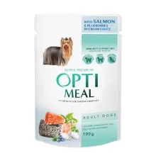 Влажный корм для собак Optimeal с лососем и голубикой в соусе 100 г (4820215369725)