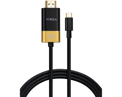 Кабель мультимедийный USB-C to HDMI 1.5m v2.1 8K60Hz Gold plated Vinga (VCPVCCH2115)