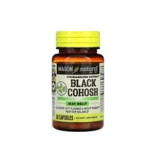 Травы Mason Natural Клопогон, Black Cohosh, Standardized Extract, 60 капсул (MAV-13045)