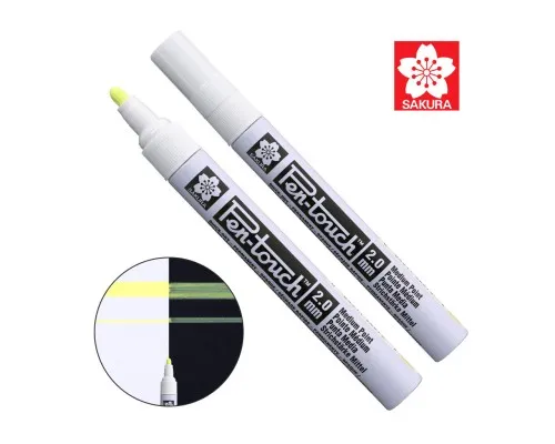 Маркер Sakura Pen-Touch Жовтий, флуоресцентний, середній (MEDIUM) 2.0мм (084511322752)