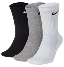 Шкарпетки Nike U NK EVERYDAY CUSH CREW 3PR SX7664-964 38-42 3 пари Білий/Чорний/Сірий (194955549131)