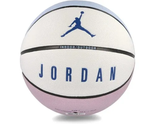 М'яч баскетбольний Nike Jordan Ultimate 2.0 8P Deflated J.100.8254.421.07 Уні 7 Блідо-бакитний/Бузковий/Білий (887791423436)