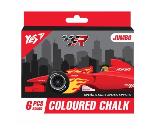 Крейда Yes кольорова Race legend 6 шт, JUMBO (400465)