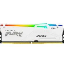 Модуль пам'яті для комп'ютера DDR5 16GB 6000 MHz Beast White RGB XMP Kingston Fury (ex.HyperX) (KF560C40BWA-16)