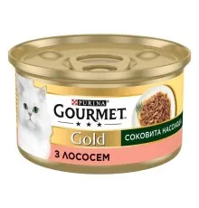 Консервы для кошек Purina Gourmet Gold Сочное наслаждение с лососем 85 г (8445290823373)