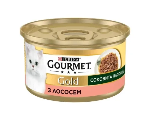 Консервы для кошек Purina Gourmet Gold Сочное наслаждение с лососем 85 г (8445290823373)