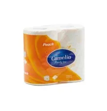 Туалетний папір Camelia Персик 3 шари 4 рулони (8606111248045)