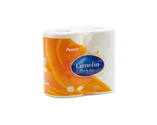 Туалетная бумага Camelia Персик 3 слоя 4 рулона (8606111248045)