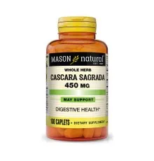Травы Mason Natural Каскара Саграда, 450 мг, Cascara Sagrada, 100 каплет (MAV14041)