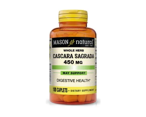 Трави Mason Natural Каскара Саграда, 450 мг, Cascara Sagrada, 100 каплет (MAV14041)