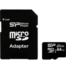 Карта пам'яті Silicon Power 64GB microSDXC Class 10 UHS-ISDR (SP064GBSTXBU1V10SP)