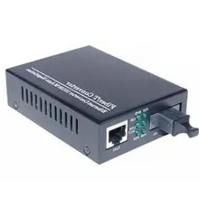 Медіаконвертер Merlion 10/100Base-TX to 100Base-F 1550нм, SM, SC/RJ-45, 25 км +БП (HTB-3100B / 1550_WDM)