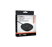 Зарядний пристрій REAL-EL WL-740 black (EL123160019)