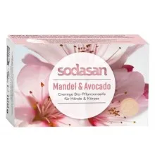 Твердое мыло Sodasan органическое увлажняющее Миндаль-Авокадо 100 г (4019886190022)
