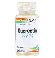 Травы Solaray Кверцетин, Quercetin, 500 мг, 90 вегетарианских капсул (SOR-44685)